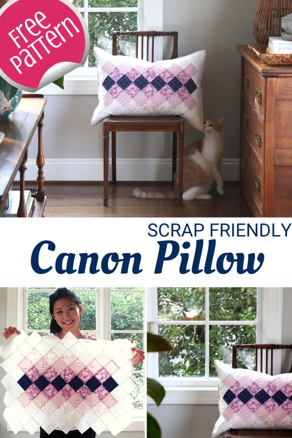 Canon Patchwork Pillow Cover - free pattern and tutorial