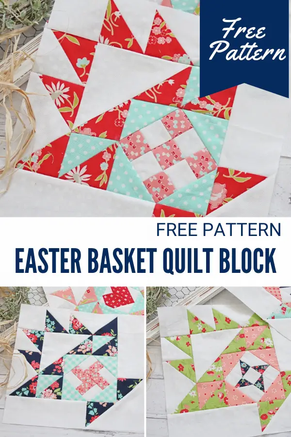 Free Easter Basket Quilt Block Sewing Pattern