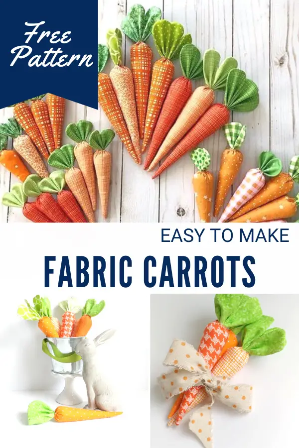 Easy to Sew Fabric Carrots