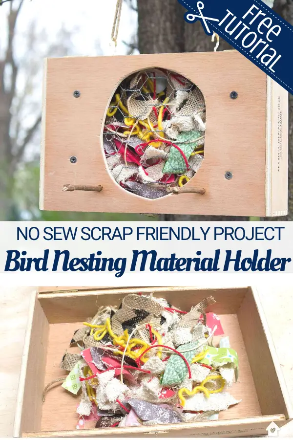 Fabric Scrap Nesting Material Box for Birds