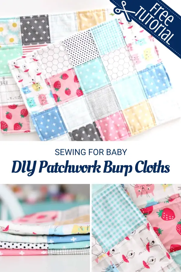 DIY Patchwork Burp Cloth Tutorial
