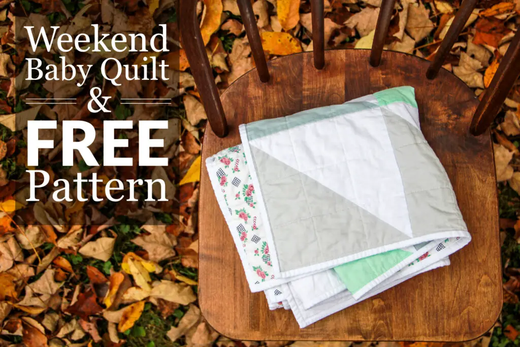 Weekend Baby Quilt Free Sewing Pattern.