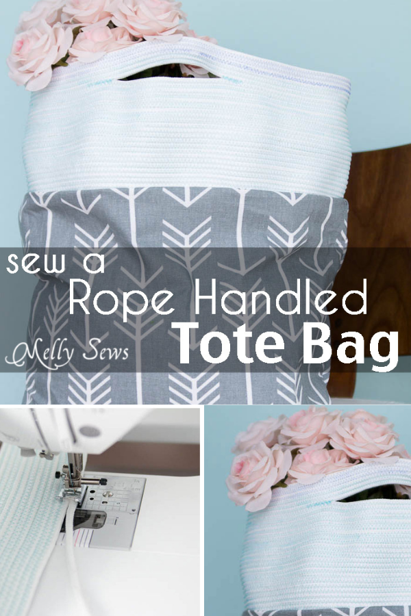 Free Rope Handled Tote Bag Sewing Tutorial