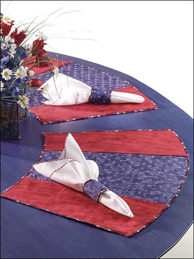 Decorative Stitches Round Table Mats