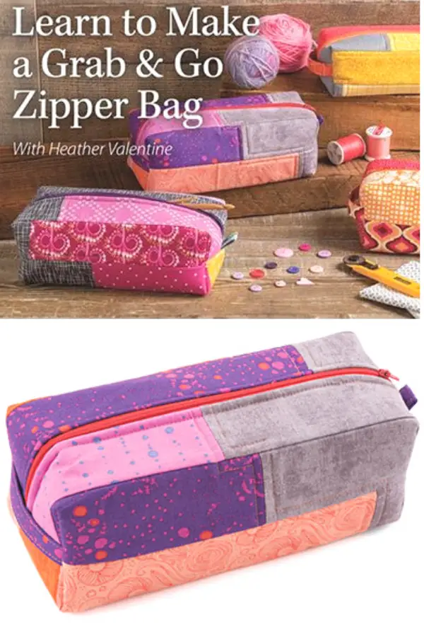 Grab and Go Zipper Bag Online Sewing Class