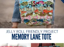 Free Quilted Tote Sewing Pattern using a jelly roll