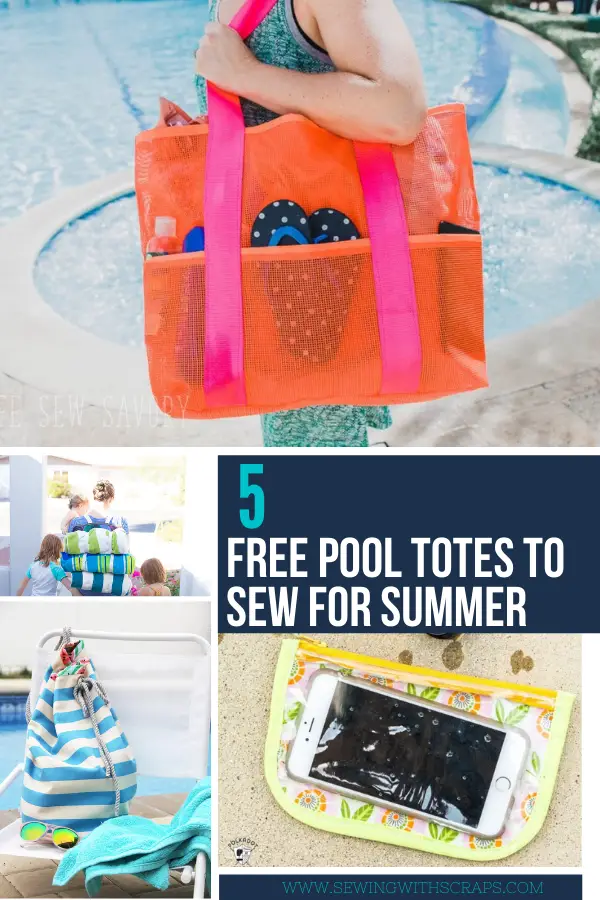 5 free pool or beach totes to sew for summer