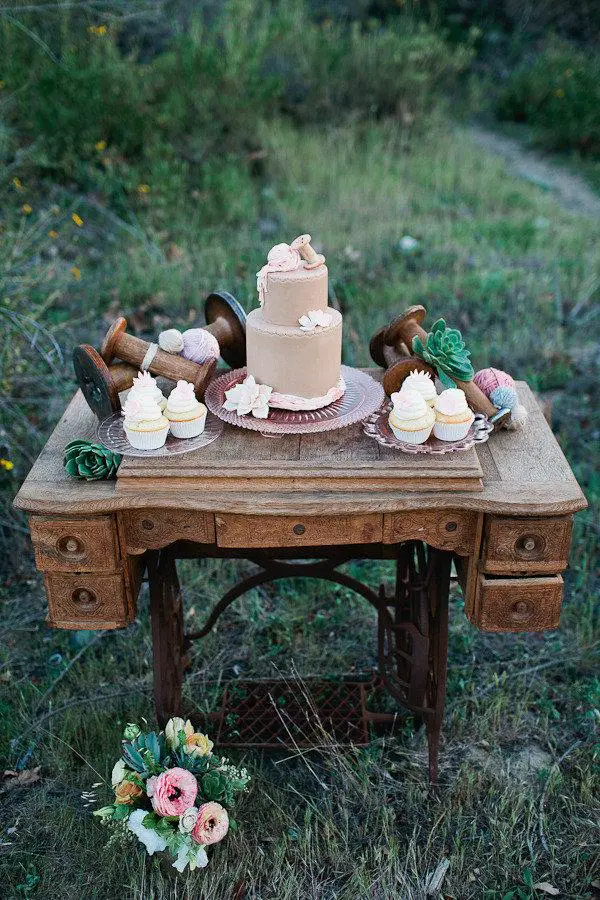 Sewing Themed Wedding Cake