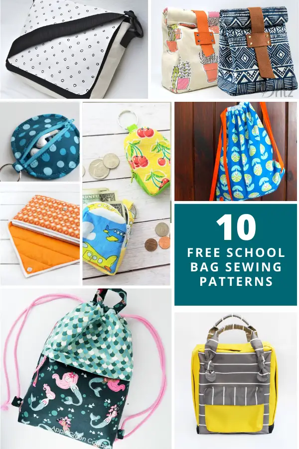 10 Free Bags Sewing Patterns for Back to School