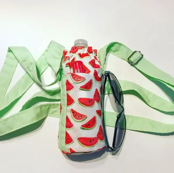DIY water bottle holder sewing pattern and tutorial