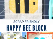 Free Happy Bee Quilt Block
