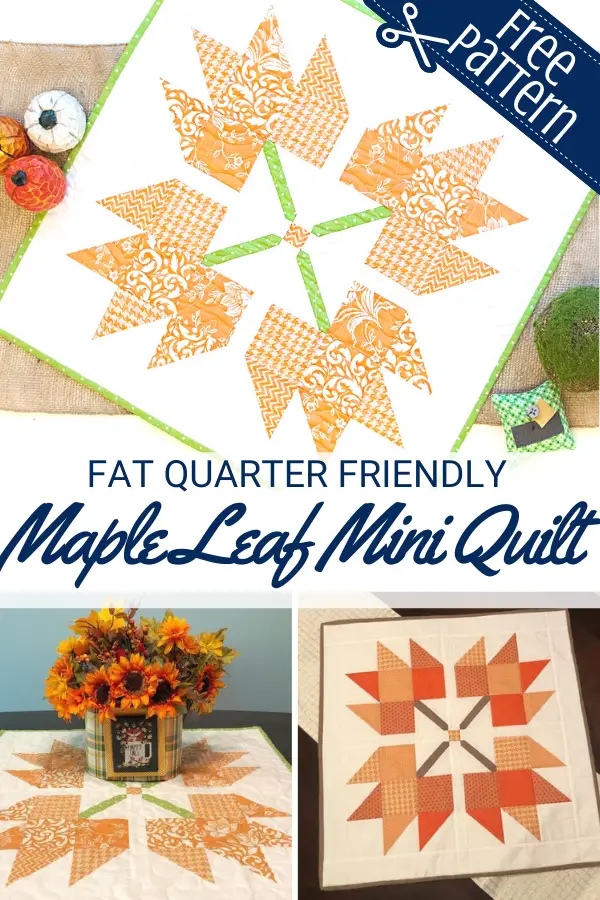 Fat Quarter Friendly Maple Leaf Mini Quilt