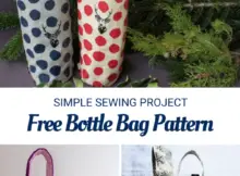 Free Wine Bottle Bag pattern and tutorial