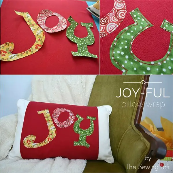 Easy to make holiday pillow wrap