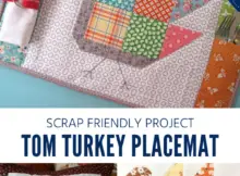 Free Turkey Quilt Block and Placemat Tutorial