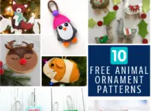 10 Free Animal Ornament Sewing Tutorials