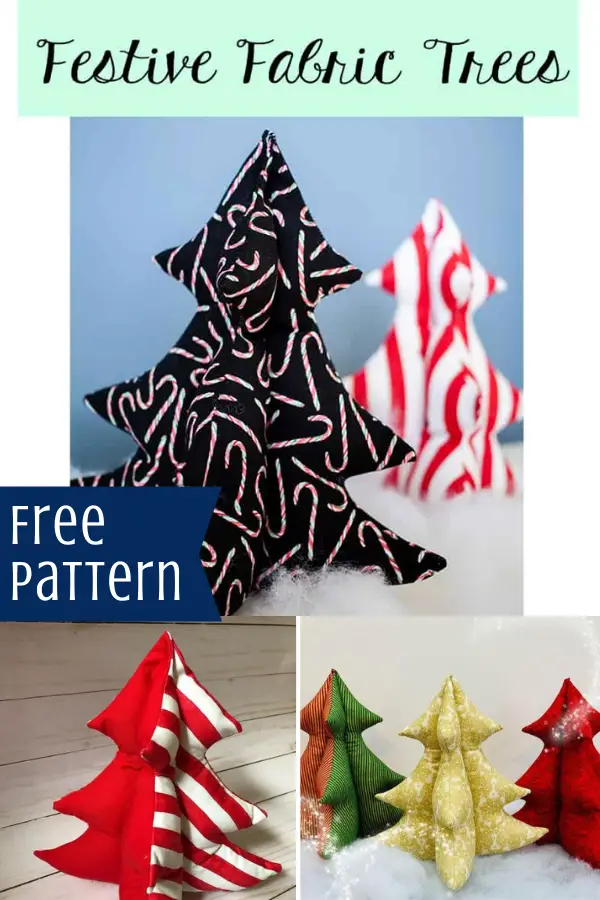 Free Festive Fabric Trees Pattern - Sewing With Scraps
