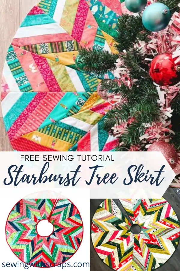 Scrappy Tree Skirt Sewing Tutorial. Starburst Tree Skirt. 