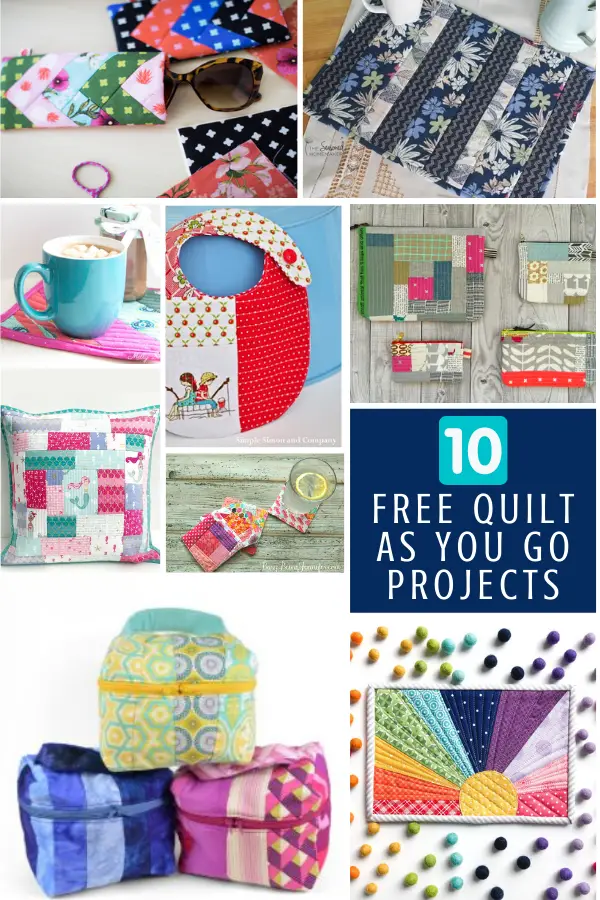 10 FREE Quilt As You Go Sewing Projects