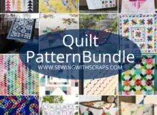 Turn your colorful scraps into amazing patterns all year long with this incredible pattern deal. 14 scrap busting patterns by 14 designers and 2 bonus patterns for one LOW price!