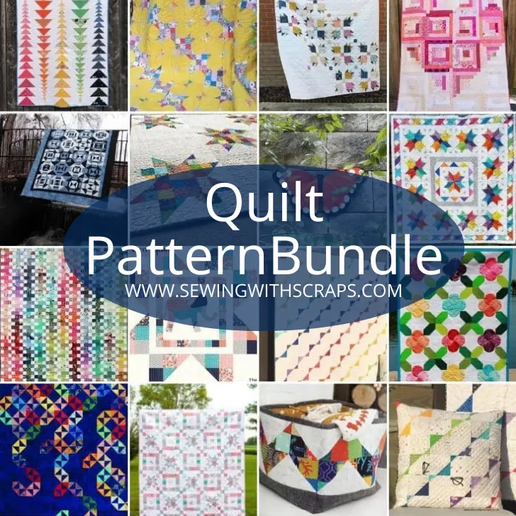 Turn your colorful scraps into amazing patterns all year long with this incredible pattern deal. 14 scrap busting patterns by 14 designers and 2 bonus patterns for one LOW price!