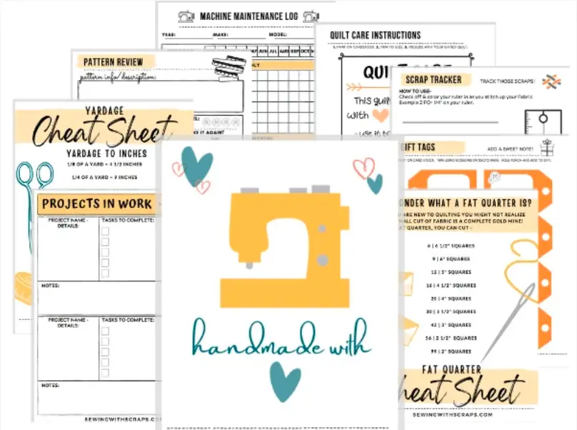 Keep on track this year with this mega printable pack from Sewing With Scraps. It covers everything from project task list, cheat sheets and organizational ideas to help keep you on track.