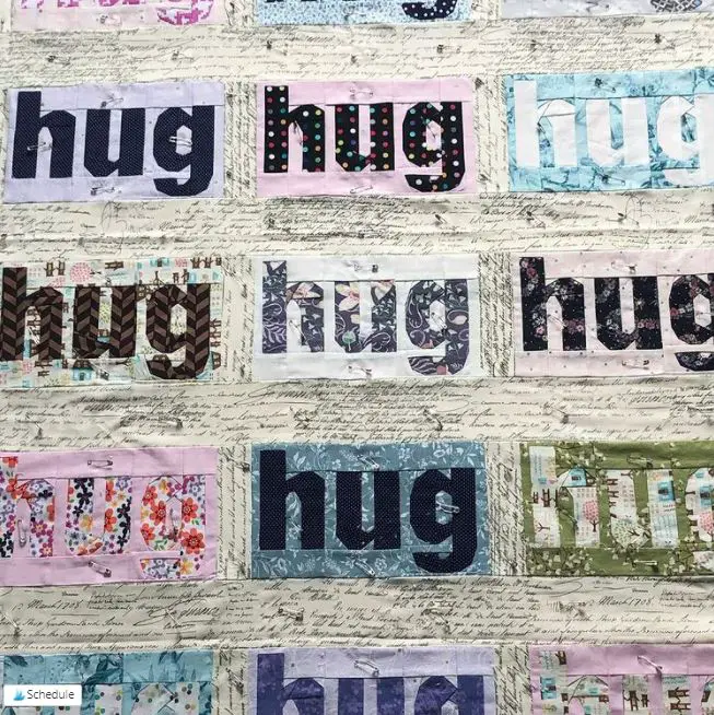Paper Pieced Hug Quilt