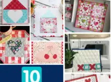 10 Free Valentine's Day Mini Quilt and Mug Rug Sewing Tutorials