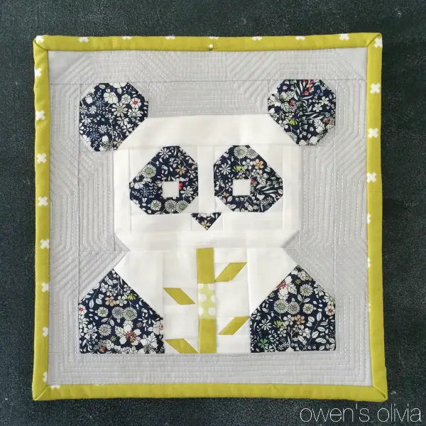 Floral Panda Mini Quilt