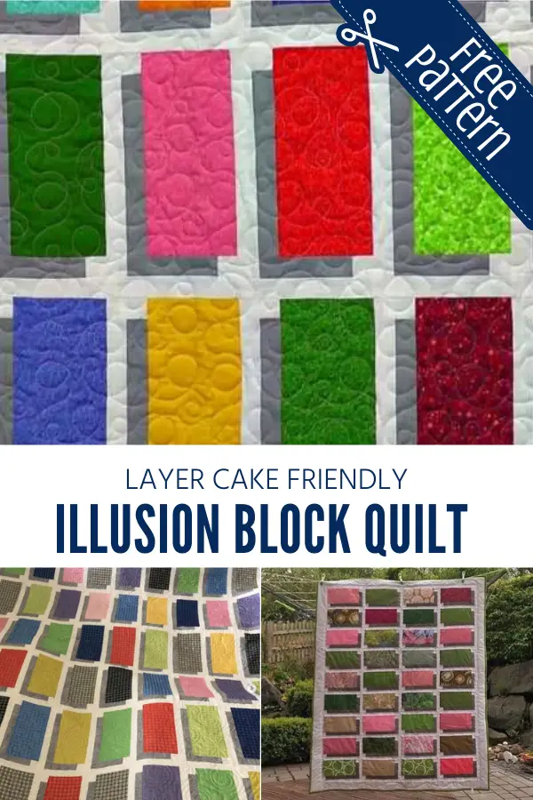 Free Illusion Block Quilt Tutorial