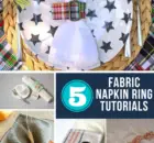 5 DIY Scrappy Fabric Napkin Rings