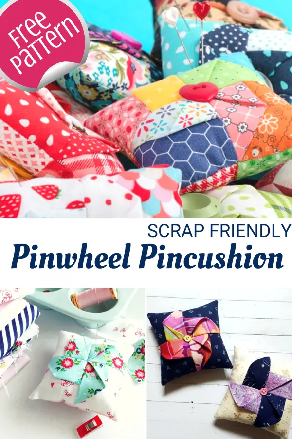 Scrap Friendly Pinwheel Pincushion