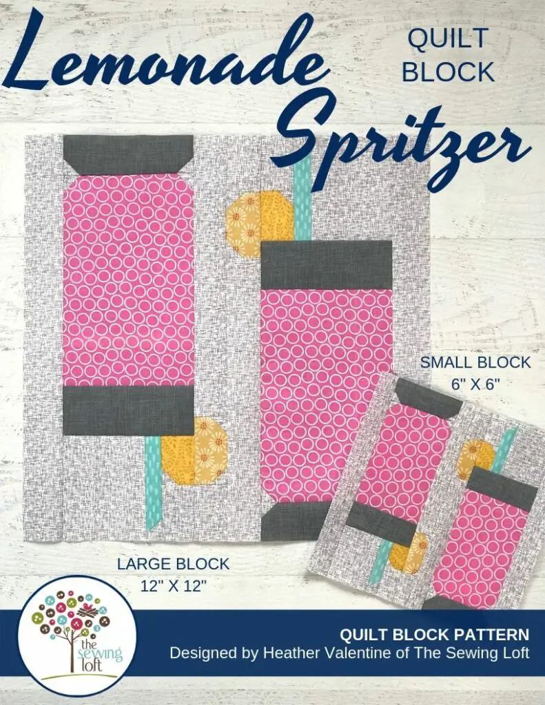 Lemonade Spritzer Quilt Block