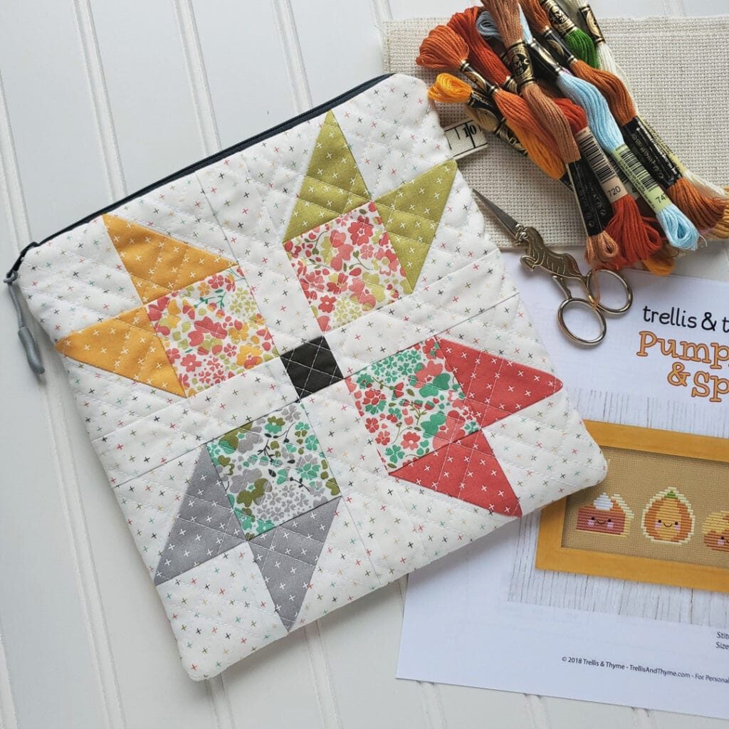 Free Scrappy Pouch Sewing Pattern