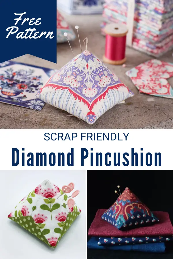 Scrap Friendly Diamond Pincushion Pattern