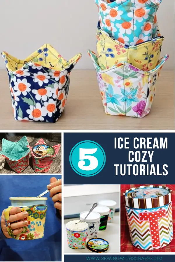 5 Ice Cream Pint Cozy Sewing Tutorials