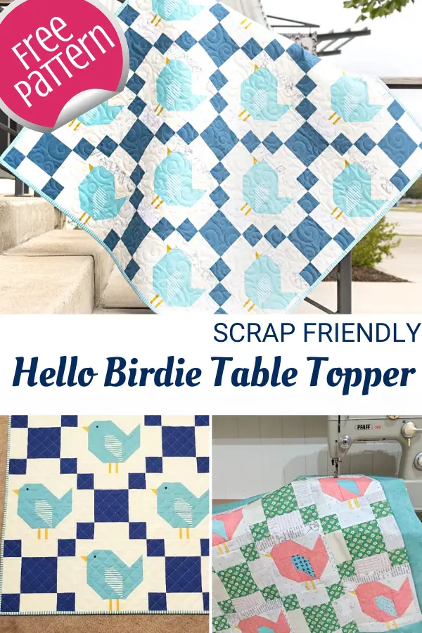 Hello Birdie Table Topper Free Pattern