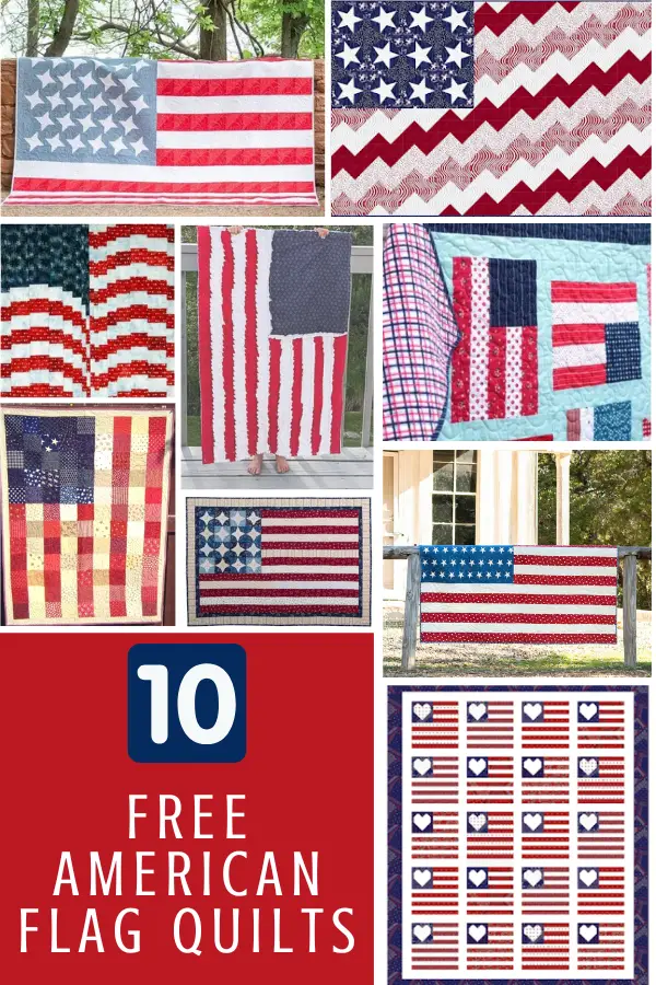 10 Patriotic American Flag Quilts - Sewing With Scraps