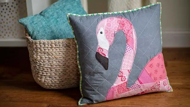 Scrappy Applique Flamingo Pillow Tutorial
