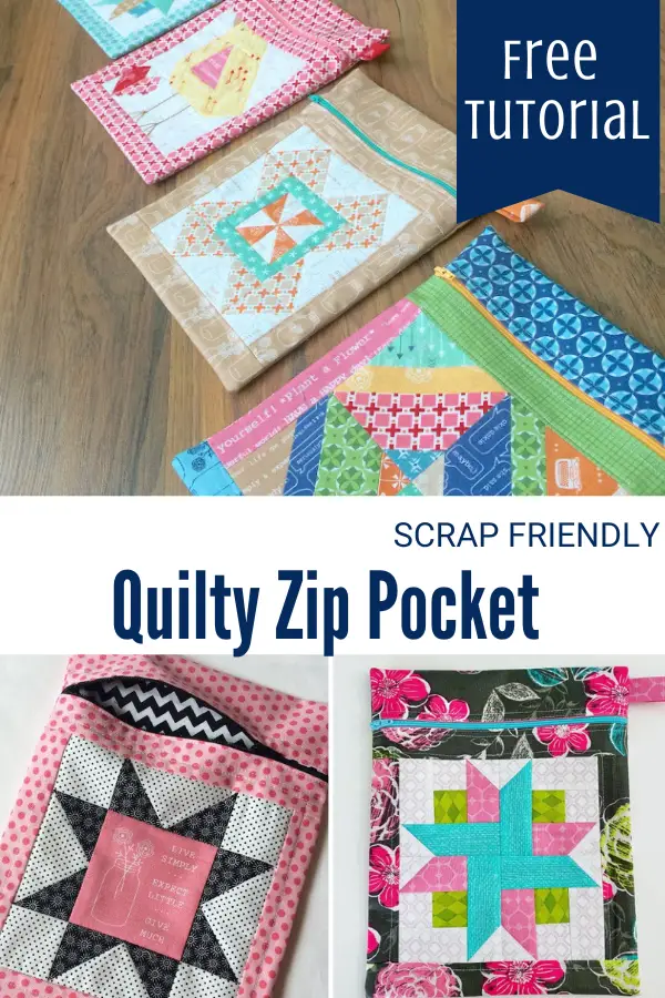 Scrap Friendly Quilty Zip Pocket Tutorial