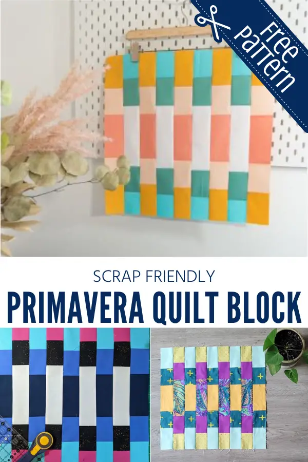 Free Primavera Quilt Block and Mini Quilt