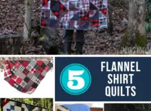 5 Flannel Shirt Memory Quilts