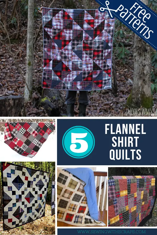5 Flannel Shirt Quilt Tutorials