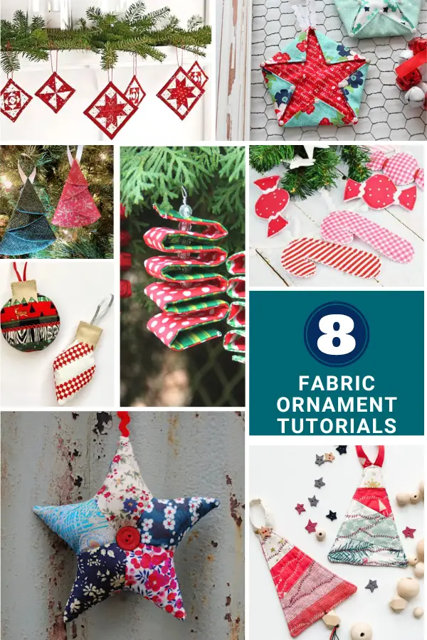 8 Scrappy Fabric Ornament Tutorials