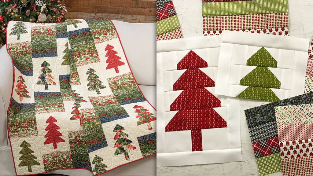 Easy Christmas Jelly Roll Quilt